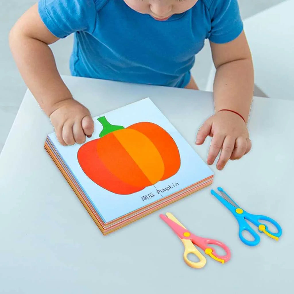 Paper Cut Activity Colourful Paper Cutting Activity Craft Kits with Scissors – DOD Kart