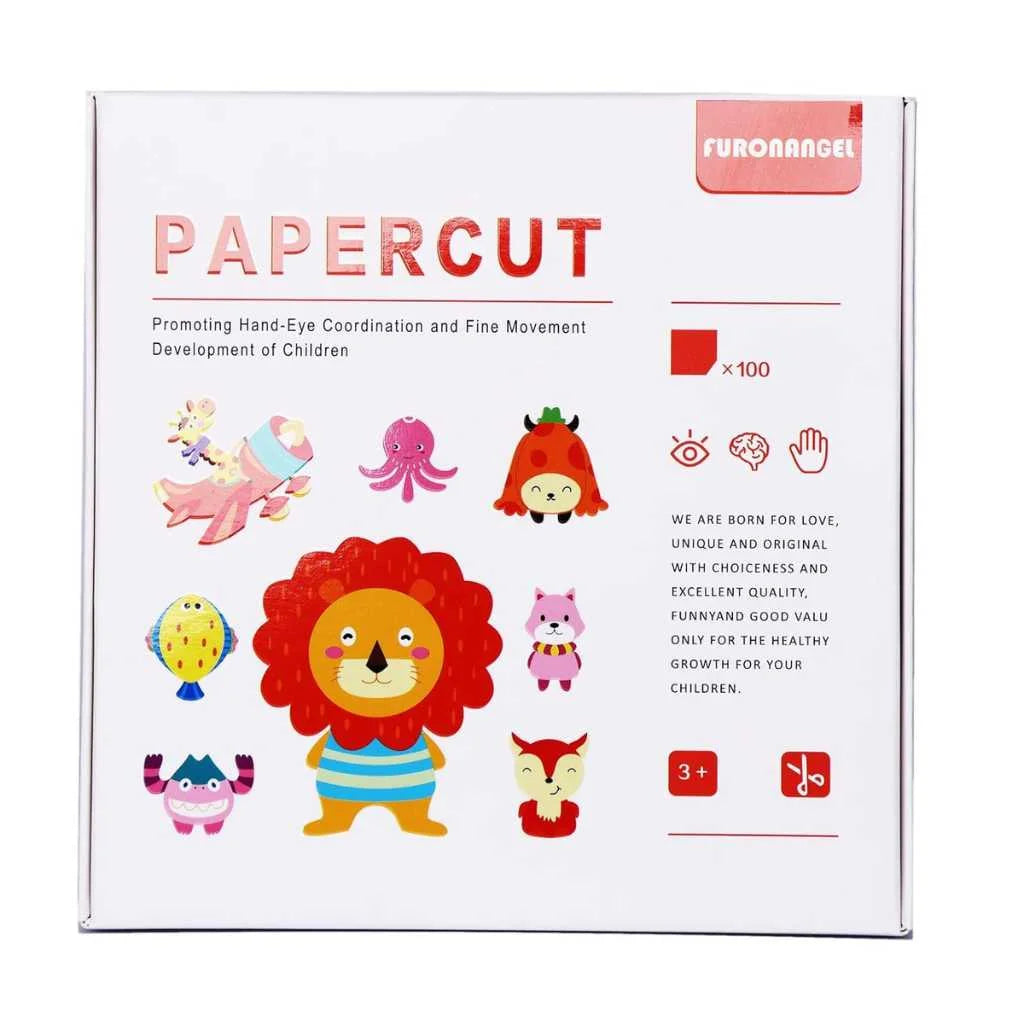 Colourful Paper Cutting Activity Craft Kits with Scissors