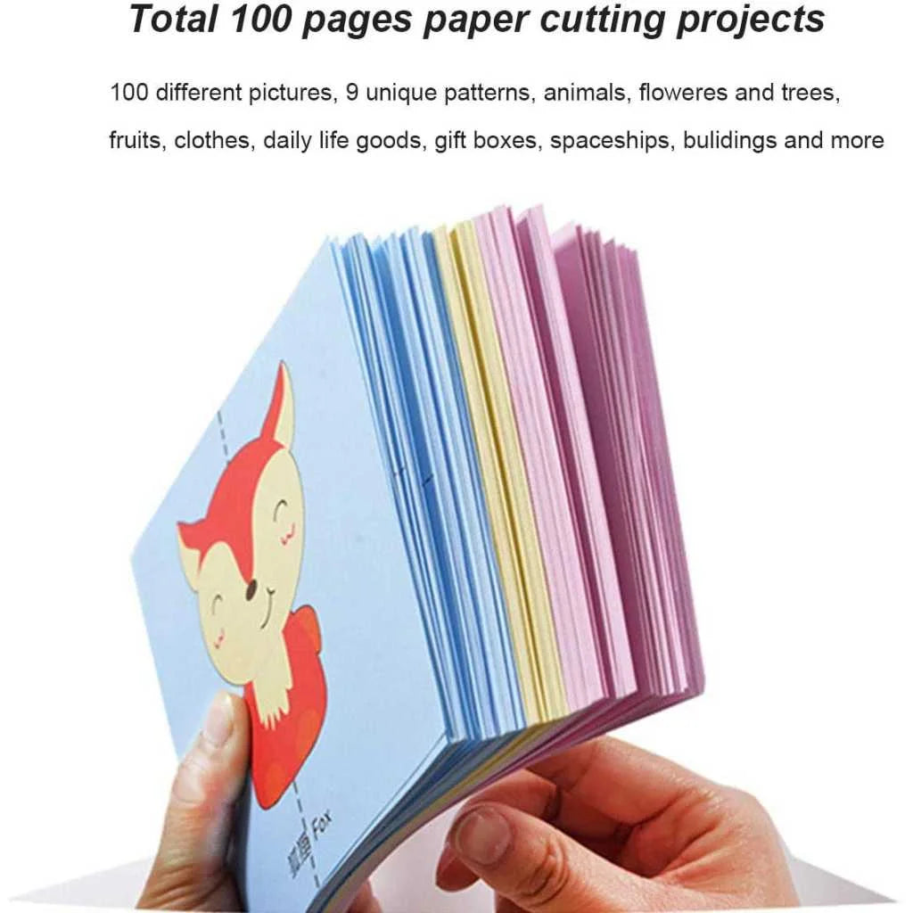 Colourful Paper Cutting Activity Craft Kits with Scissors