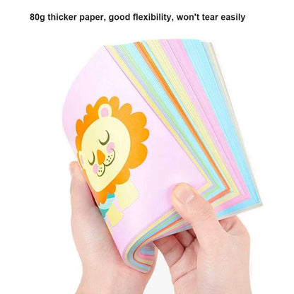 Colourful Paper Cutting Activity Craft Kits with Scissors