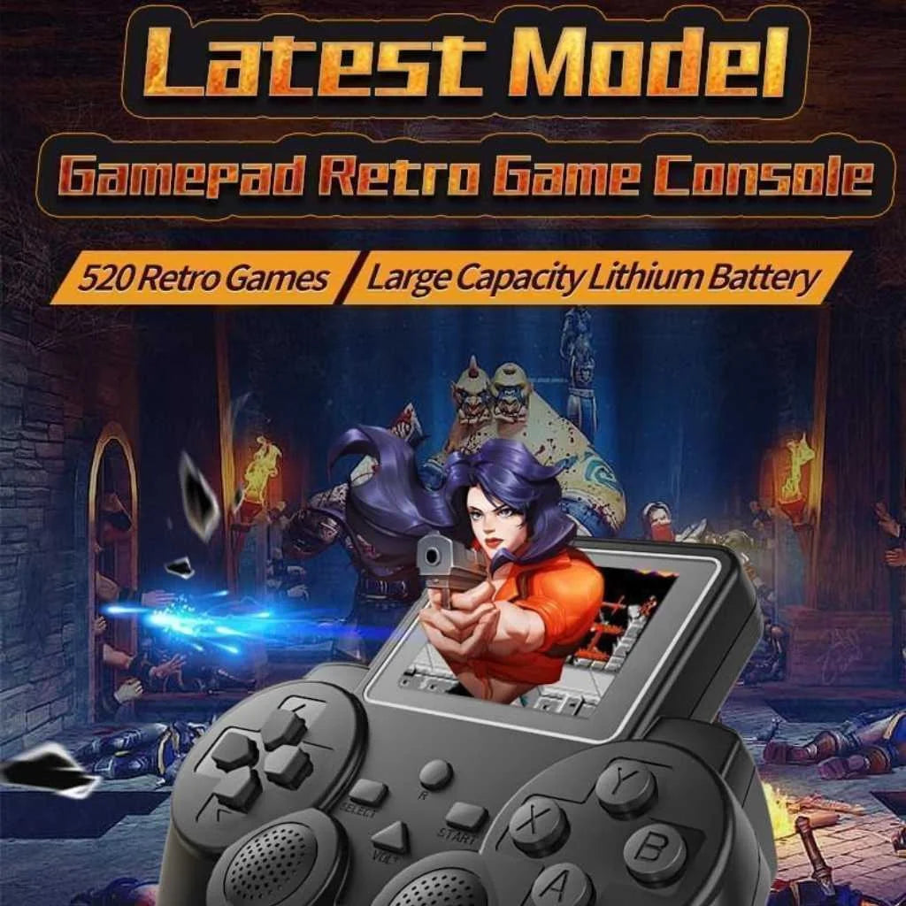 Controller Retro Game Console with Built-in Screen