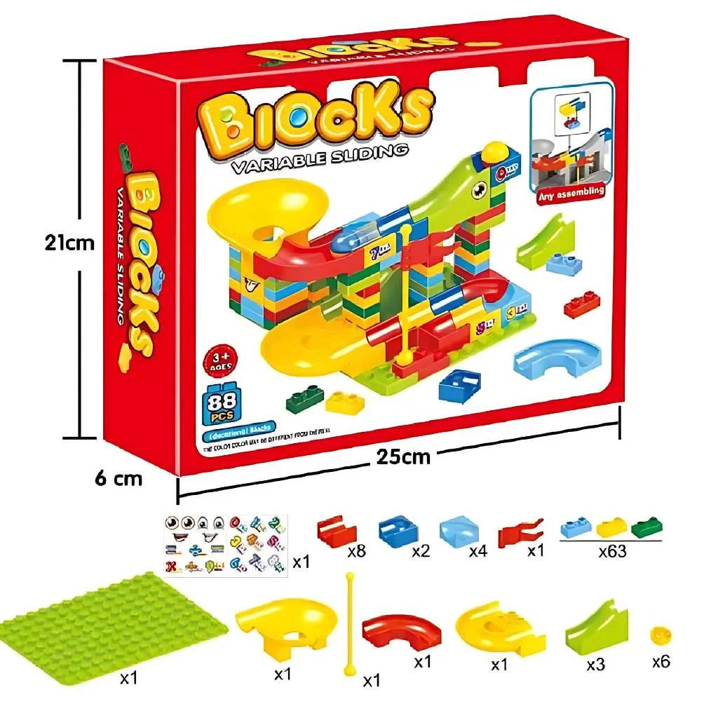 Creative Building Blocks for Kids with Variable Sliding 88 pcs