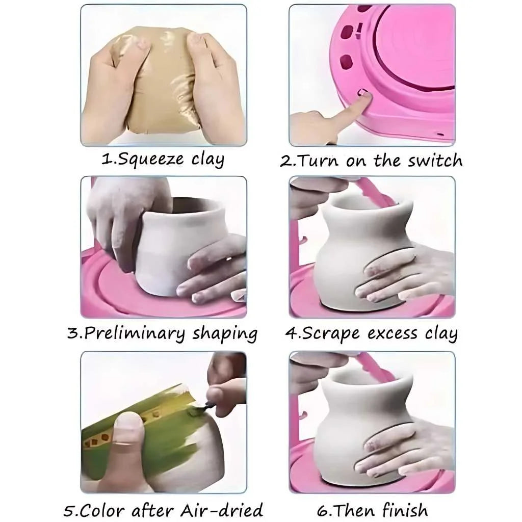 Creative Ceramic Electric Pottery Wheel Machine for Kids
