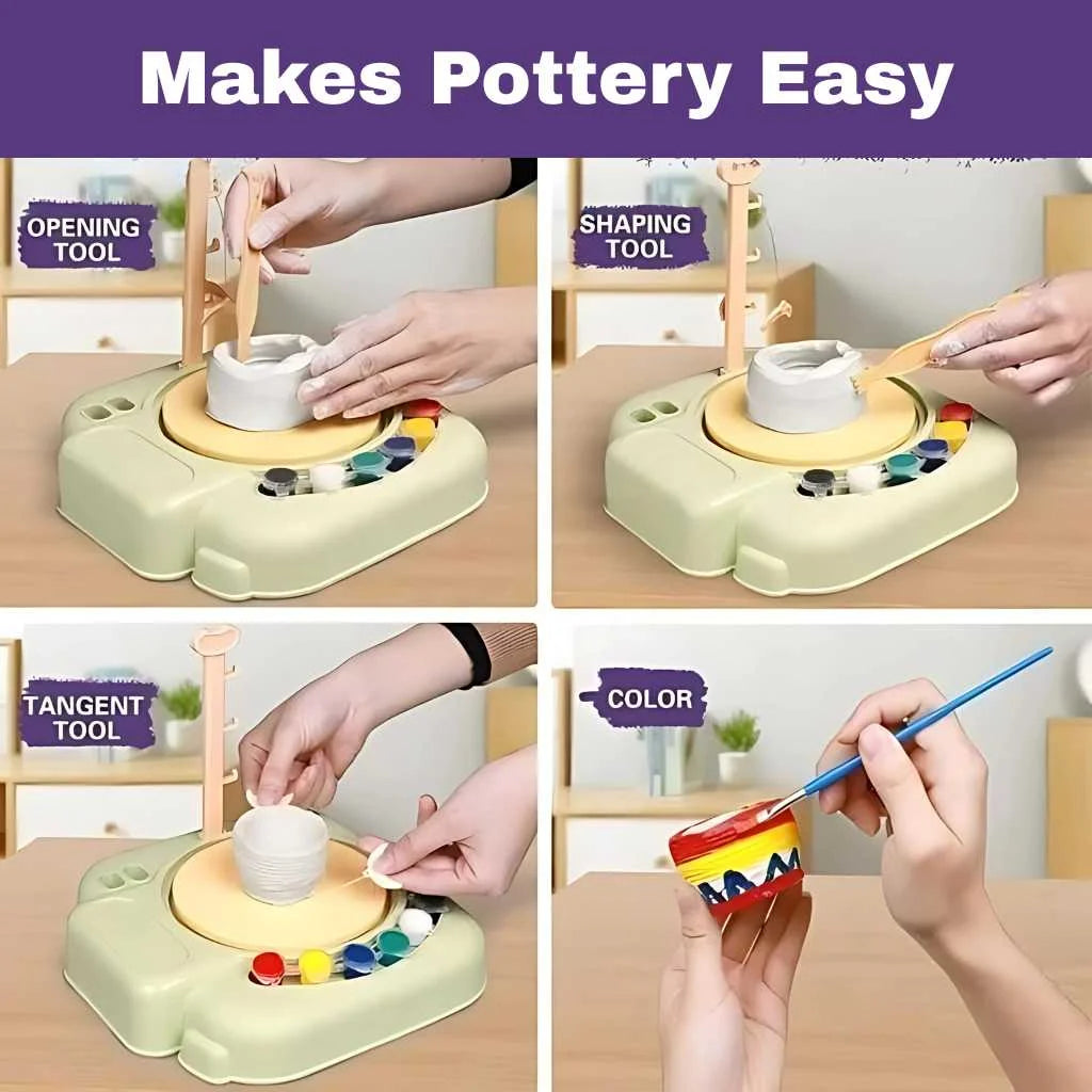 Creative Ceramic Electric Pottery Wheel Machine for Kids