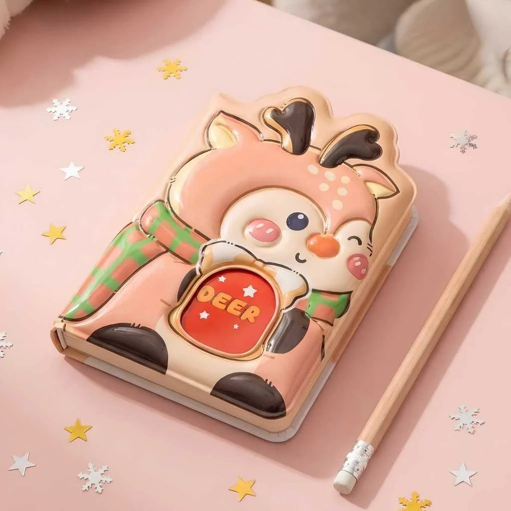 Cute 3D Puffy Animal Diary - Premium Kids Journal for School & Gifts