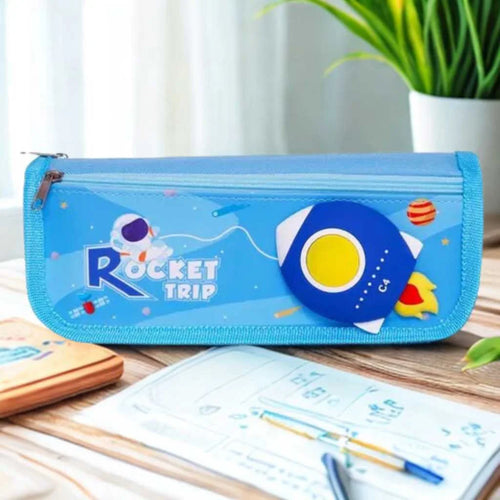 Cute 3D Space Rocket Stationery Pencil Pouch