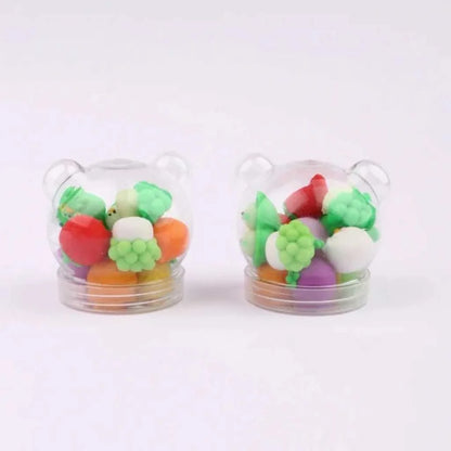 Cute 3D Vegetable Eraser Set - 12pc Kawaii Set | DODKart