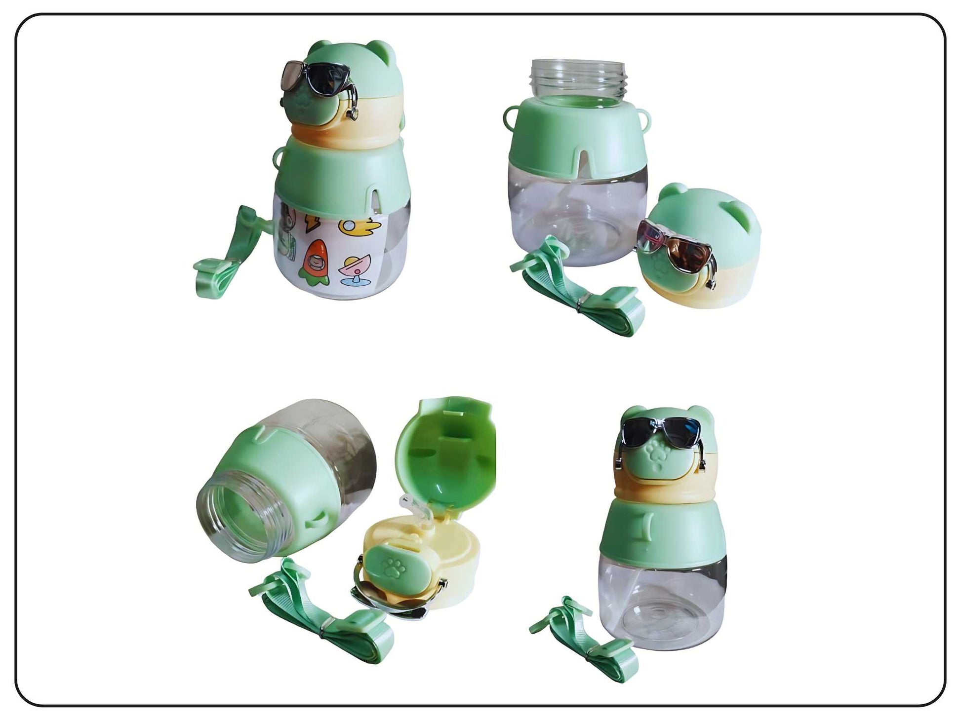 Cute and Colourful Animal Design Water Bottles for Kids