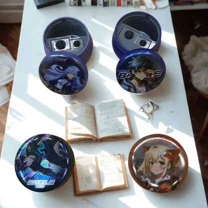 Cute Anime 2 Hole Pencil Sharpener for Kids - Dual Size | DODKart