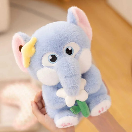 Cute Blue Elephant Soft Toy 35cm Cuddly Plush