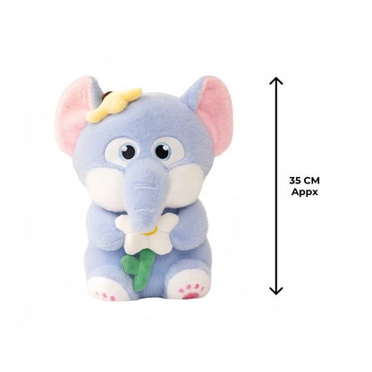 Cute Blue Elephant Soft Toy 35cm Cuddly Plush