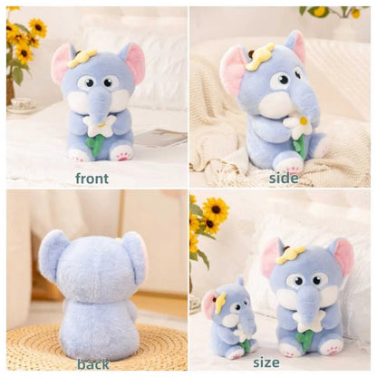 Cute Blue Elephant Soft Toy 35cm Cuddly Plush