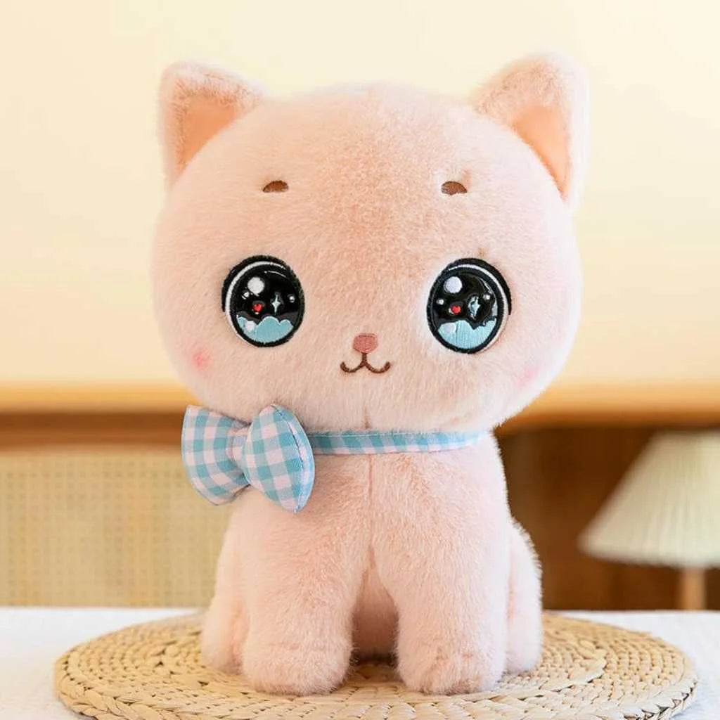 Cute Bow Cat Soft Toy with Adorable Bow 35cm for Kids