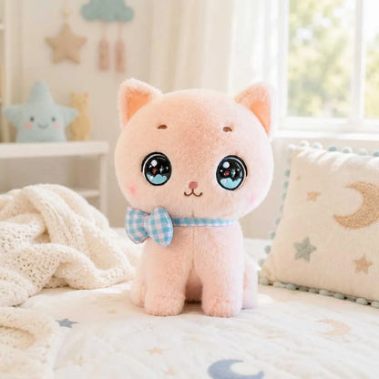 Cute Bow Cat Soft Toy with Adorable Bow 35cm for Kids