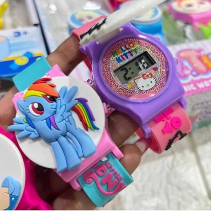 Cute Cartoon Character Kids Digital Watch for Girls