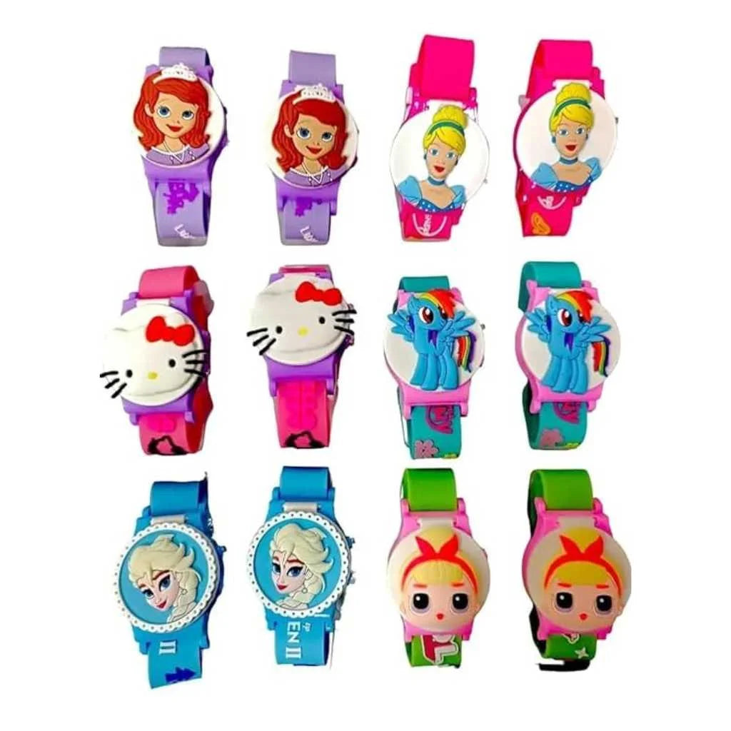 Cute Cartoon Character Kids Digital Watch for Girls