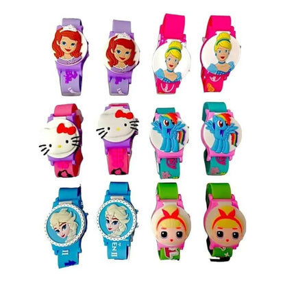 Cute Cartoon Character Kids Digital Watch for Girls