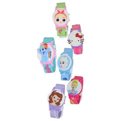 Cute Cartoon Character Kids Digital Watch for Girls