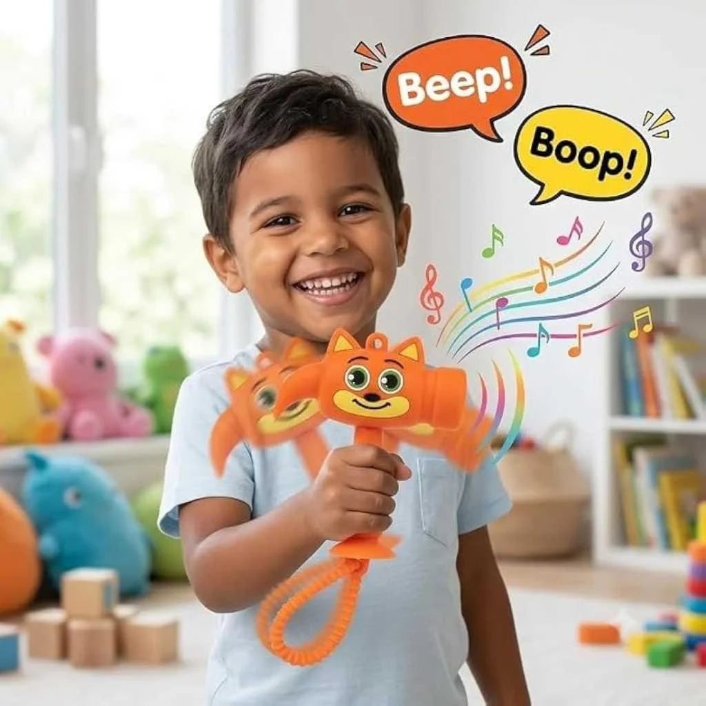 Cute Cartoon Hammer Toy Keychain for Kids with Sound