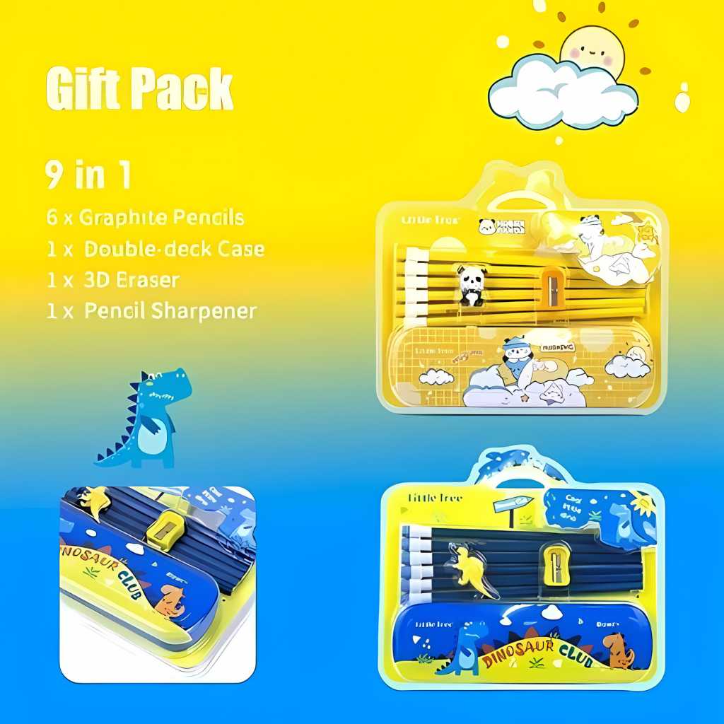 cute cartoon themed stationary set for kids