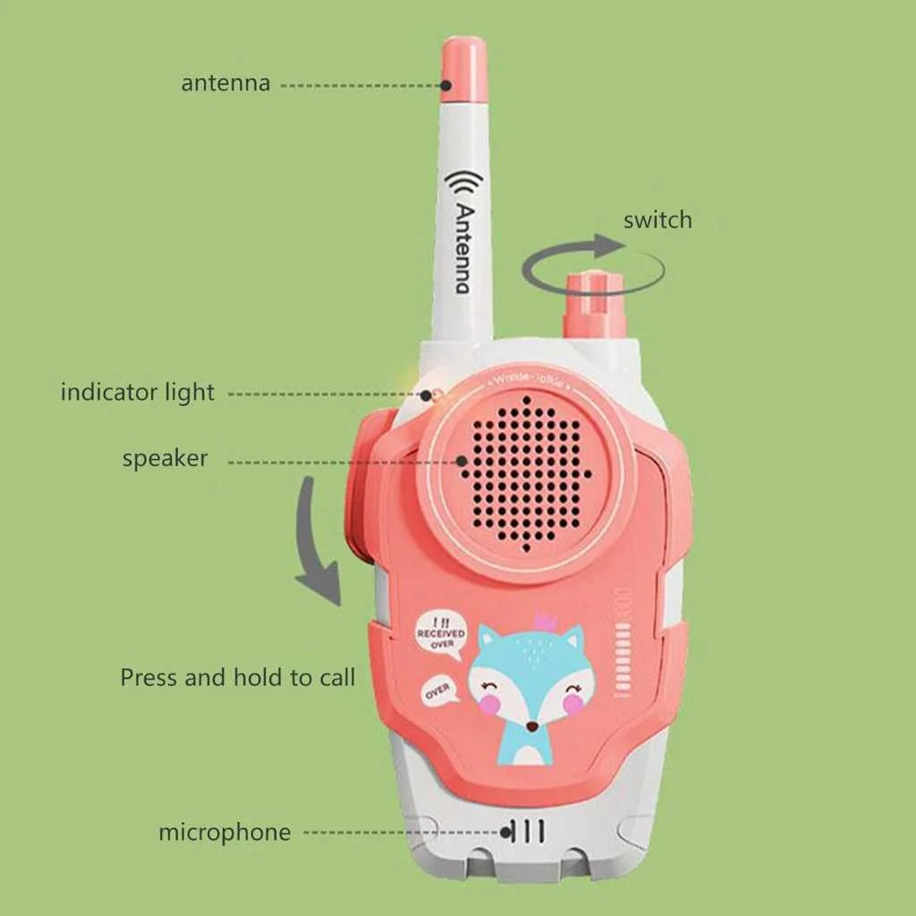 Cute Cartoon Wireless Kids Walkie Talkie 500M Range