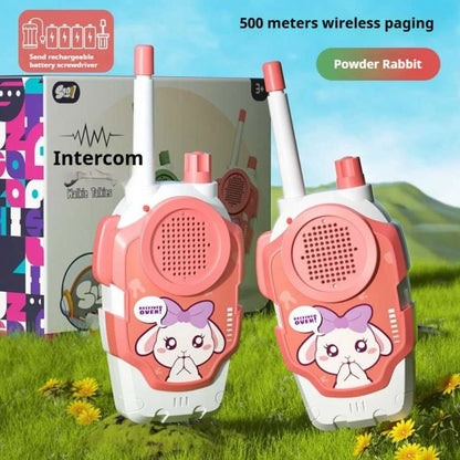 Cute Cartoon Wireless Kids Walkie Talkie 500M Range
