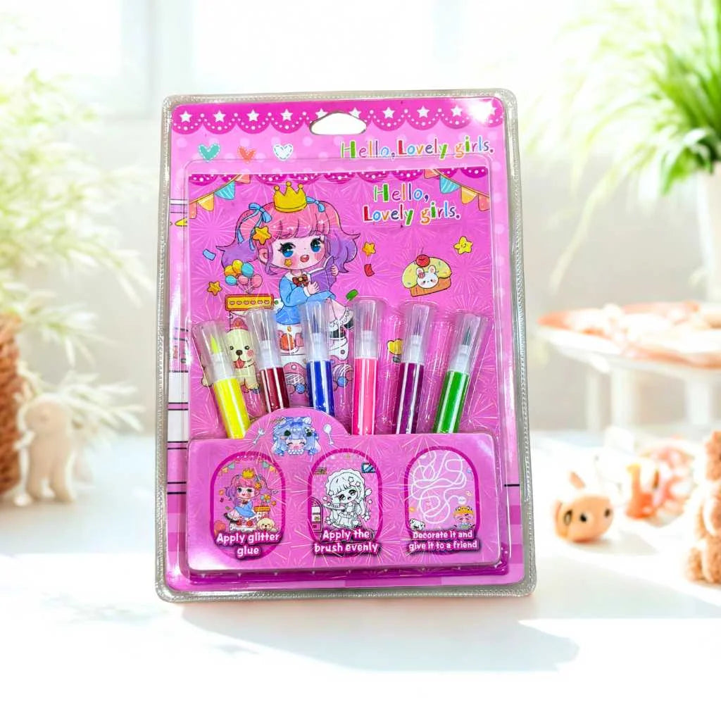 Cute Colour Kit with Watercolour Pen for Kids
