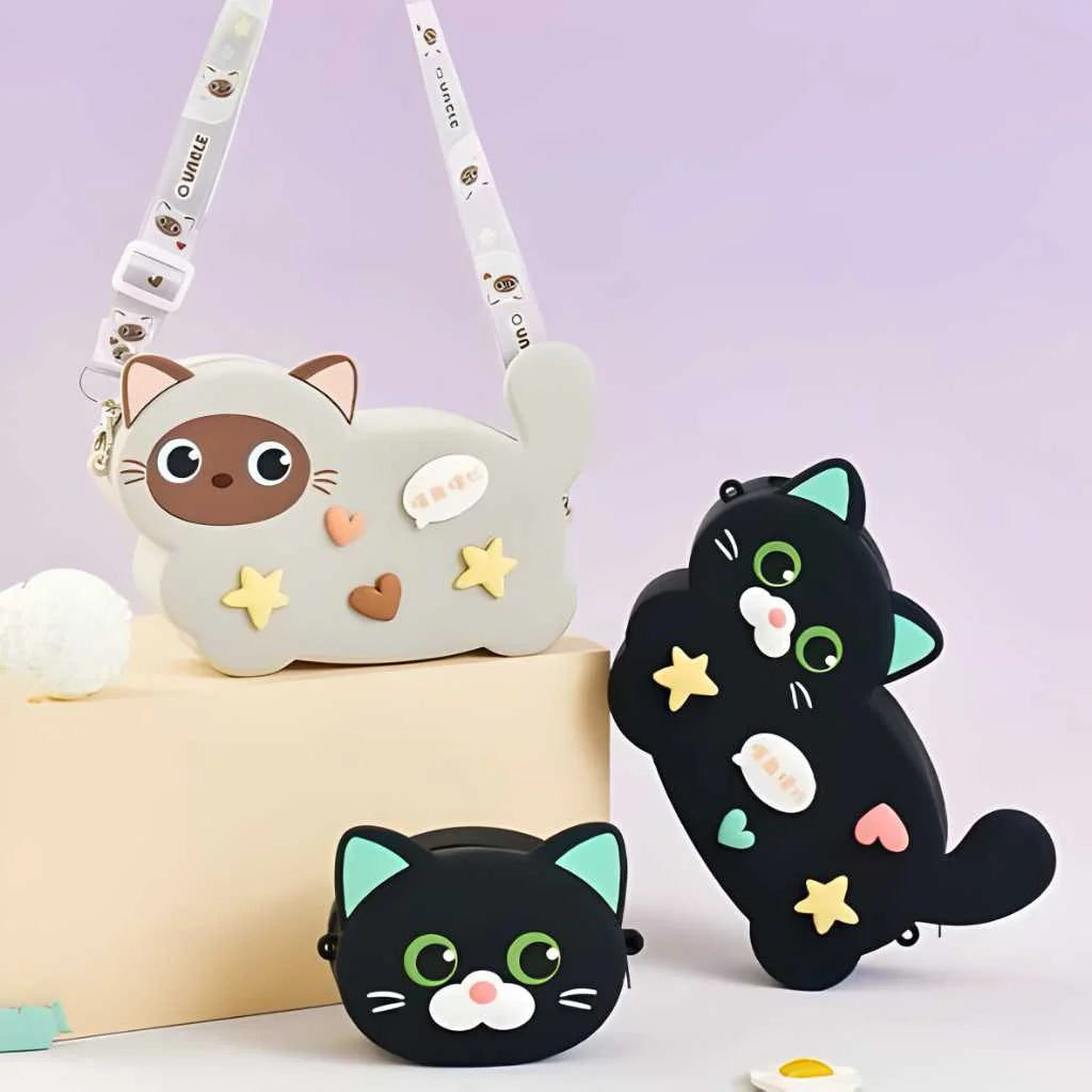 Cute Creative Cartoon Cat Style Sling Bags for Girls