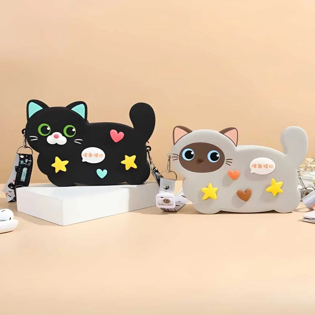 Cute Creative Cartoon Cat Style Sling Bags for Girls