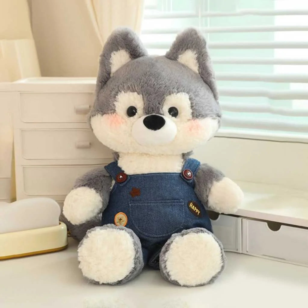 Cute Designer Plush Husky Soft Toy for Kids 50cm