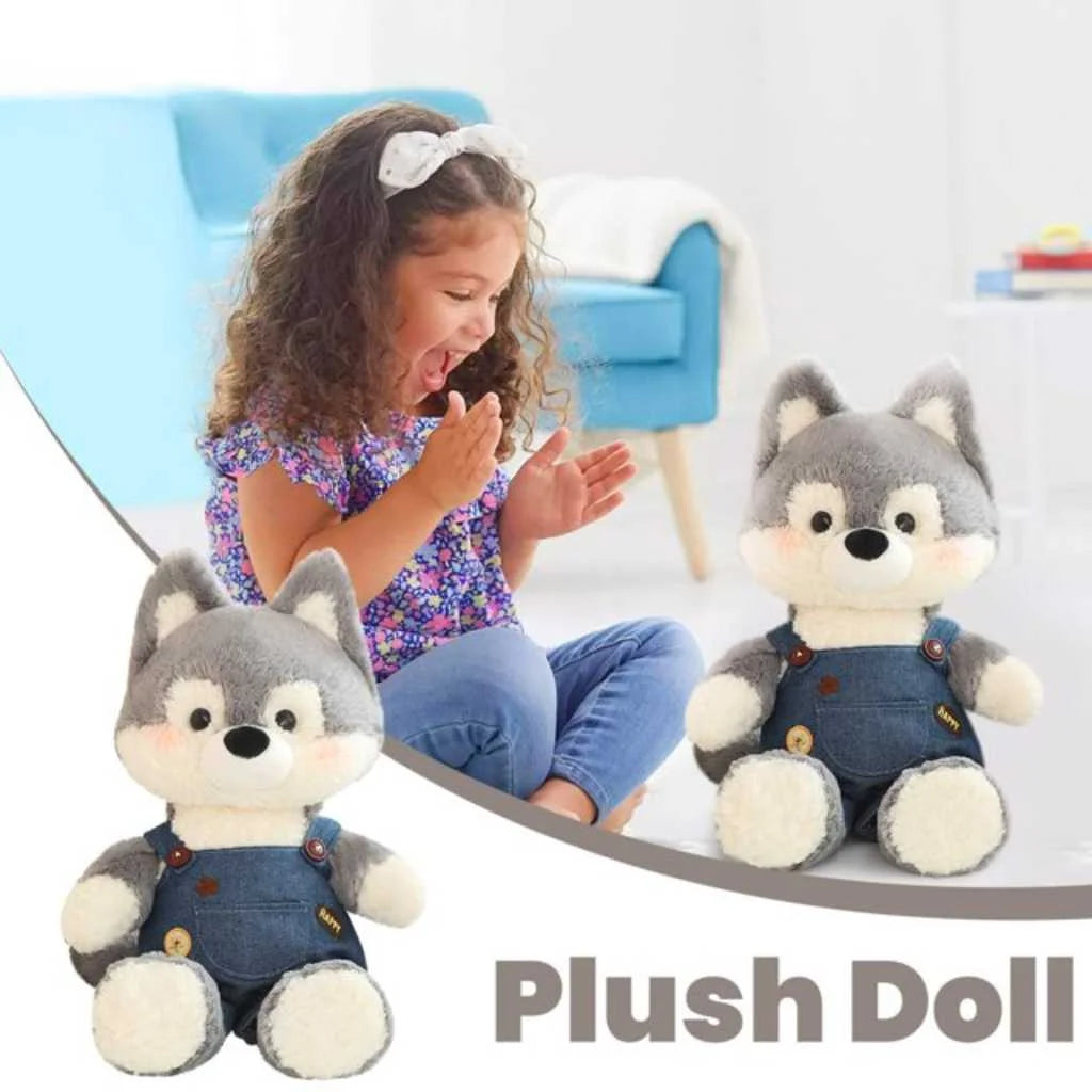 Cute Designer Plush Husky Soft Toy for Kids 50cm