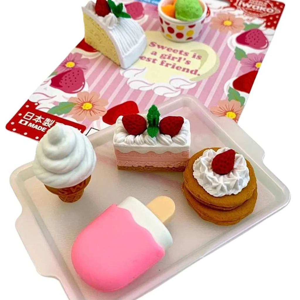 Cute Dessert-Themed 3D Eraser Set - Kawaii Food Erasers | DODKart