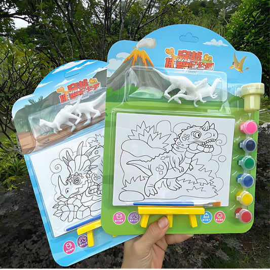 cute dinosaur mini canvas painting kit for kids 