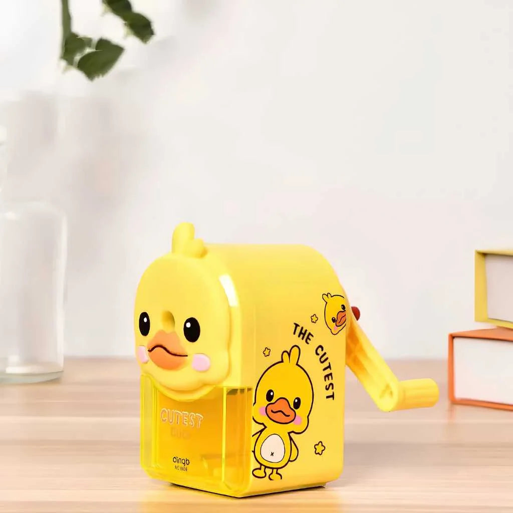 Cute Duck Shaped Crank Pencil Sharpener for Kids | DODKart