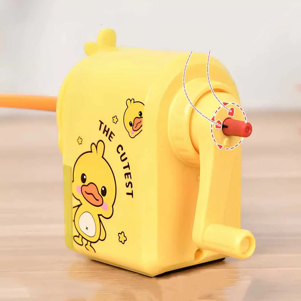 Cute Duck Shaped Crank Pencil Sharpener for Kids | DODKart