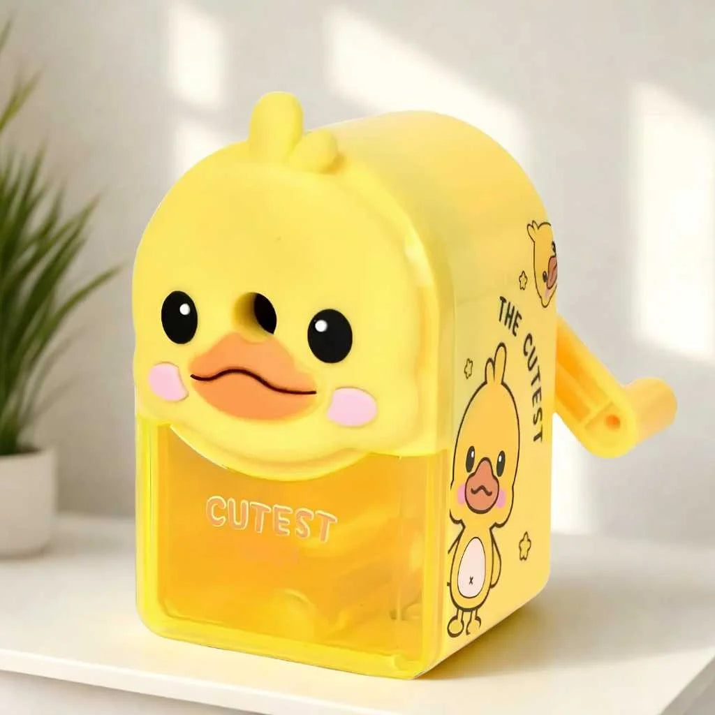 Cute Duck Shaped Crank Pencil Sharpener for Kids | DODKart