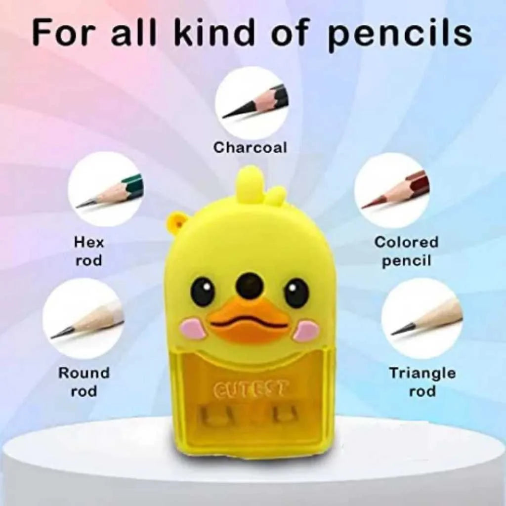 Cute Duck Shaped Crank Pencil Sharpener for Kids | DODKart