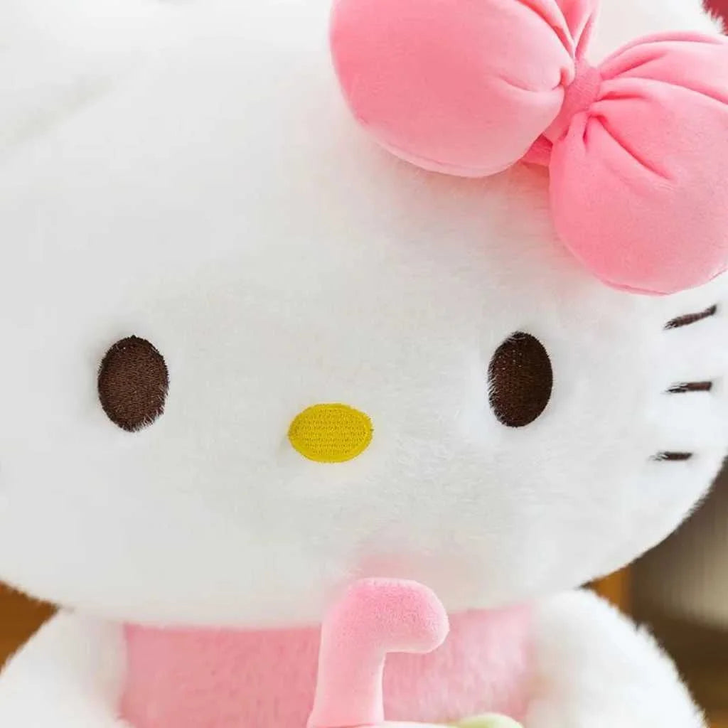 Cute Hello Kitty Plush Toy with Milk Tea Outfit 35cm Soft Toys