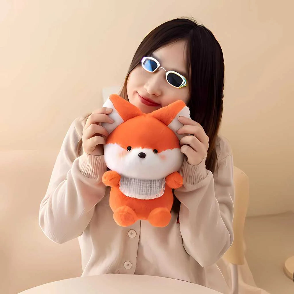 Cute Huggable Orange Fox Soft Toy