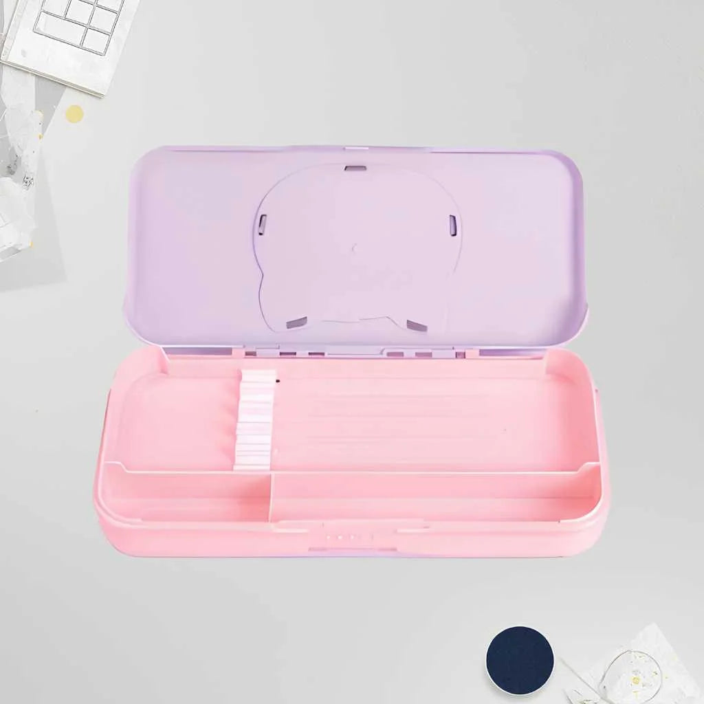 Cute Kitten Pencil Box with Colorful Beads for Kids | Aesthetic Organizer