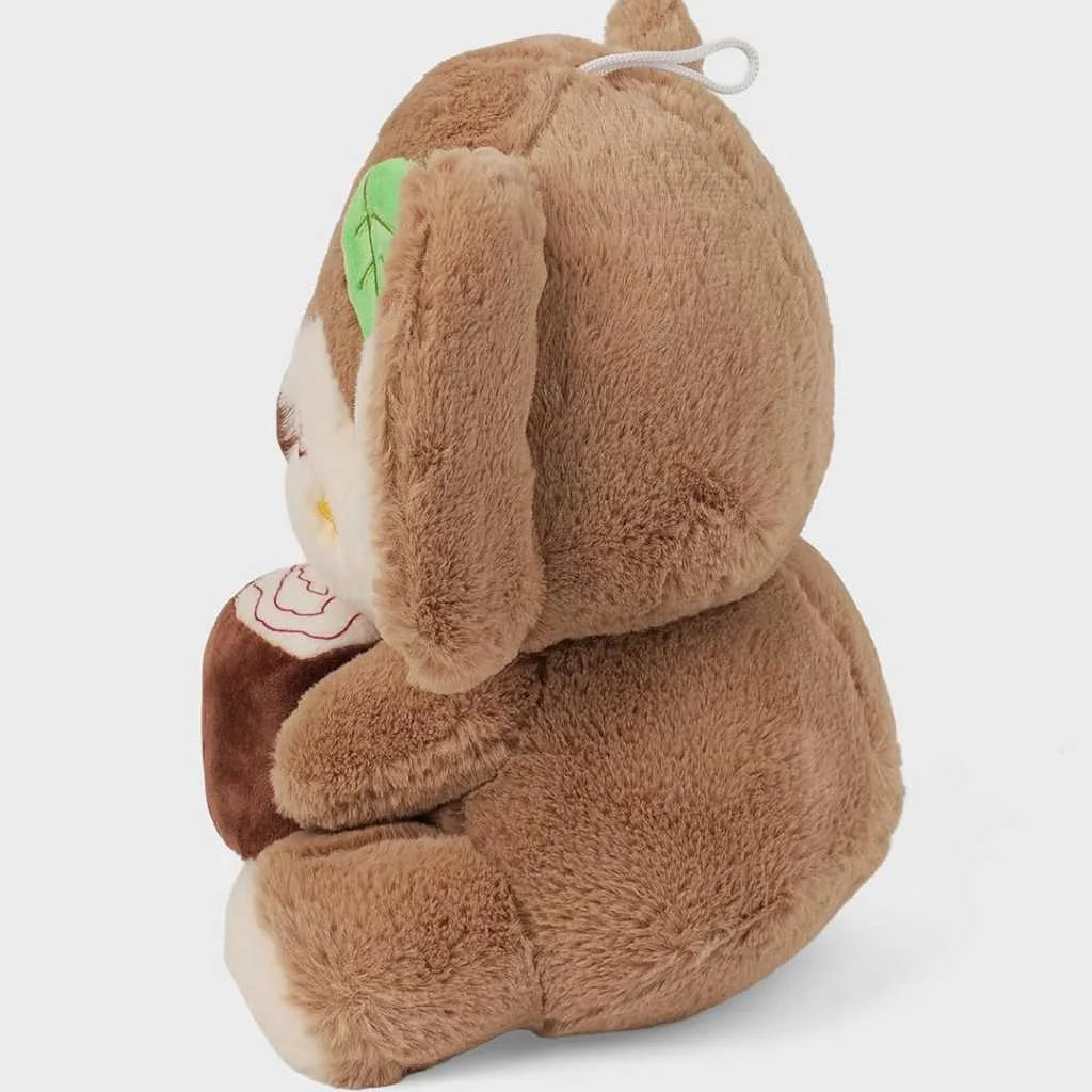 Cute Koala Soft Toy Holding Coconut 35cm Brown and Grey