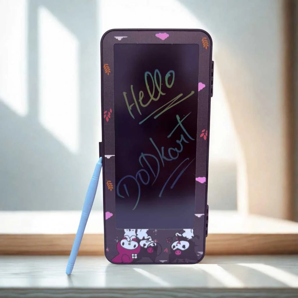 Cute Kuromi Pencil Box with LCD Drawing Tablet