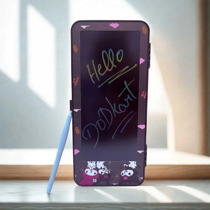 Cute Kuromi Pencil Box with LCD Drawing Tablet
