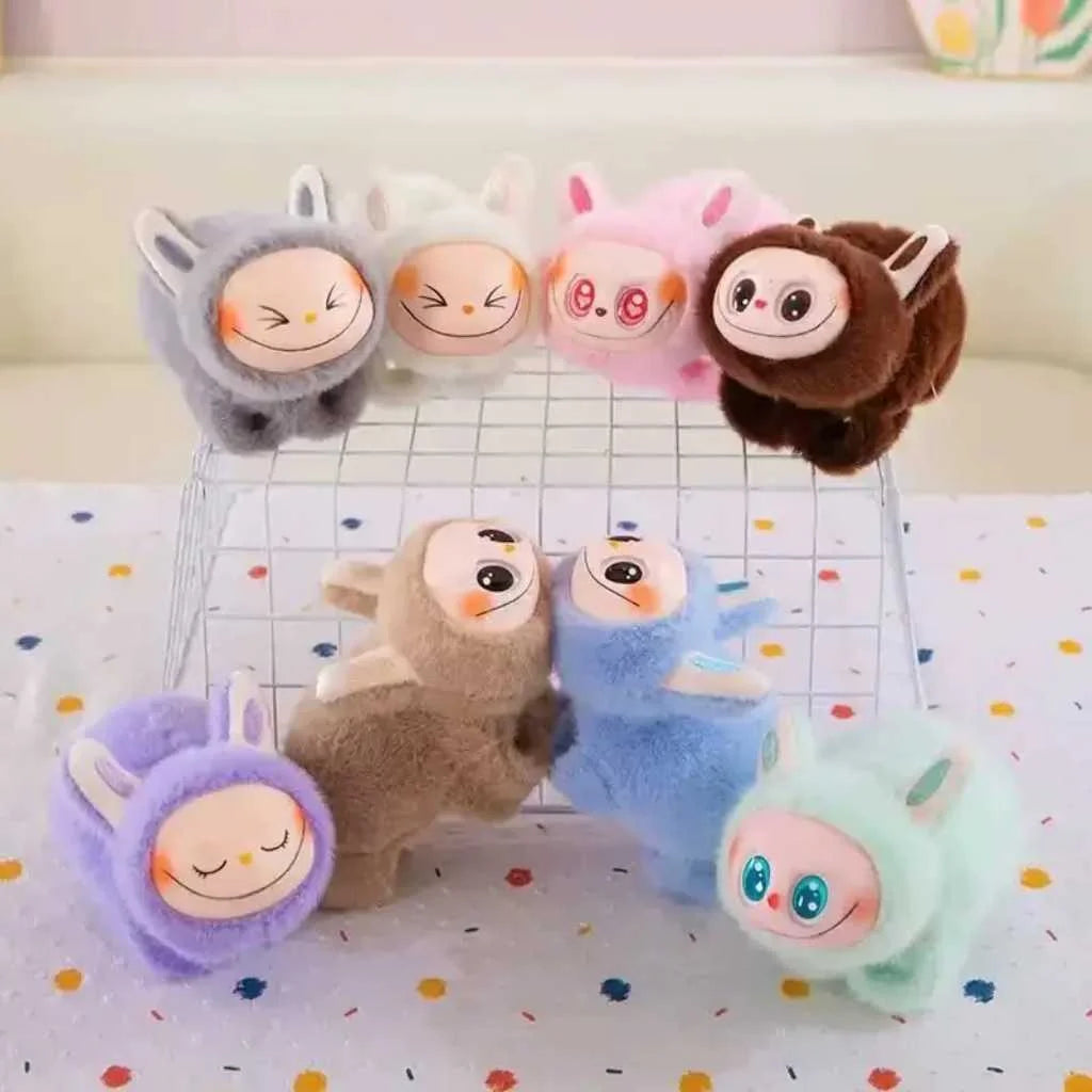 Cute Labubu Tail Wag Plush Bracelet Interactive Slap Toy