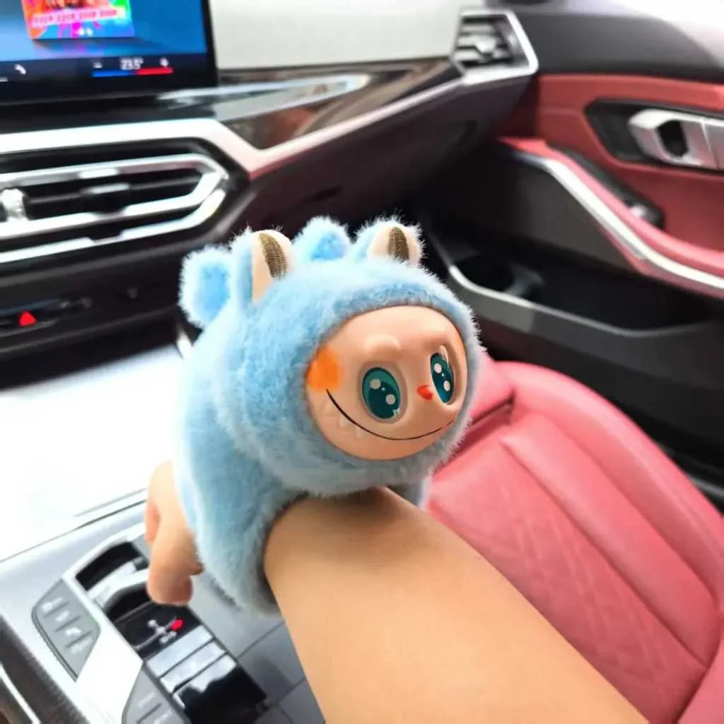 Cute Labubu Tail Wag Plush Bracelet Interactive Slap Toy