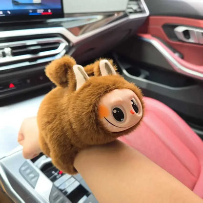 Cute Labubu Tail Wag Plush Bracelet Interactive Slap Toy
