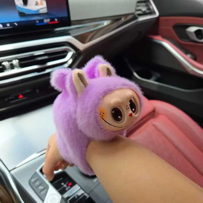 Cute Labubu Tail Wag Plush Bracelet Interactive Slap Toy