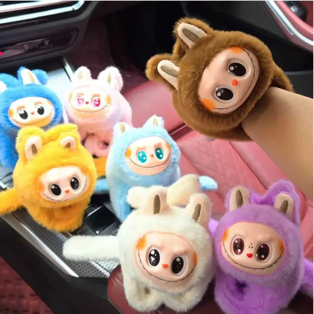 Cute Labubu Tail Wag Plush Bracelet Interactive Slap Toy