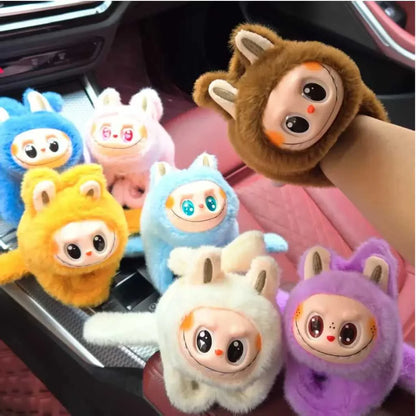 Cute Labubu Tail Wag Plush Bracelet Interactive Slap Toy