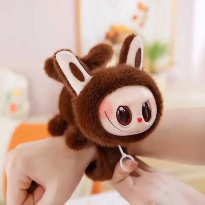 Cute Labubu Tail Wag Plush Bracelet Interactive Slap Toy